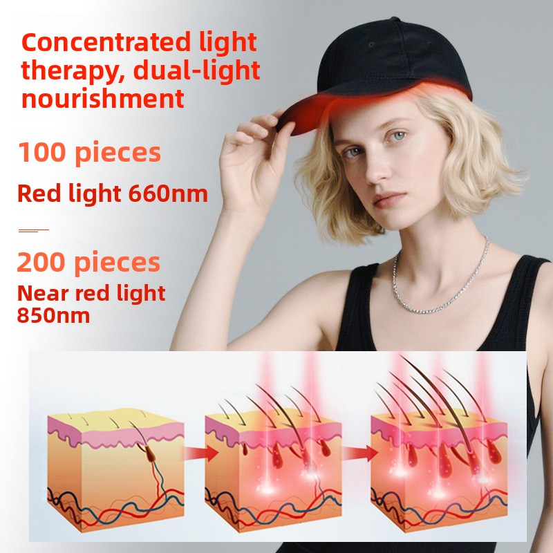 LED Red Light Therapy Hair Growth Cap with Infrared Heat - Zaloora