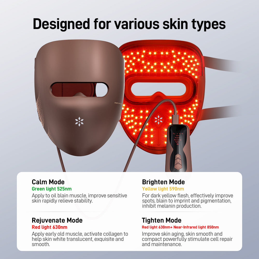 LED Light Therapy Facial Beauty Mask - Zaloora