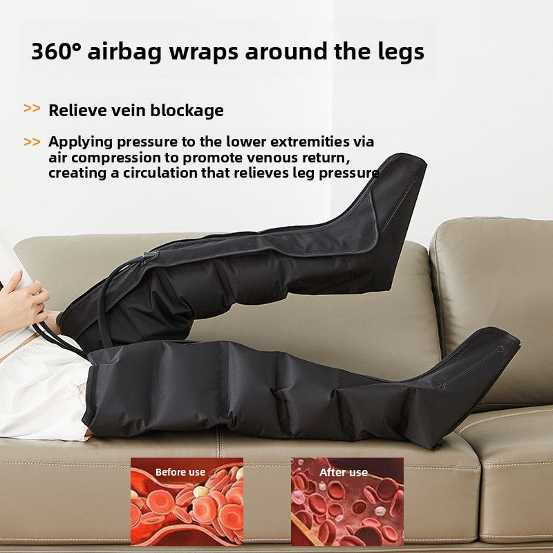 Air Pressure Leg Massager Foot Massage Boots Kneading Squeeze Deep Relaxation Calf With Remote Control