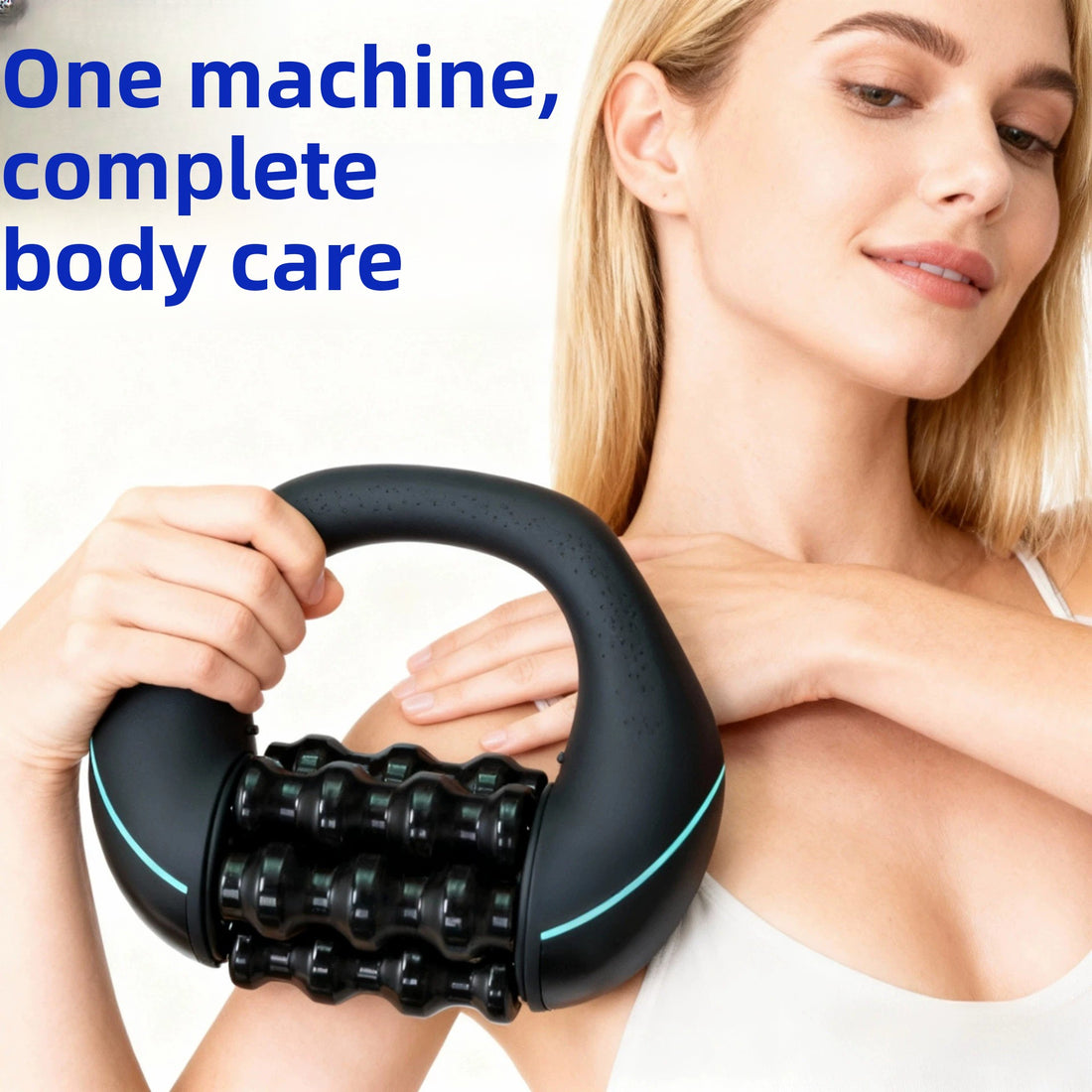 Handheld electric muscle relaxation massage roller with 3-speed strength adjustment