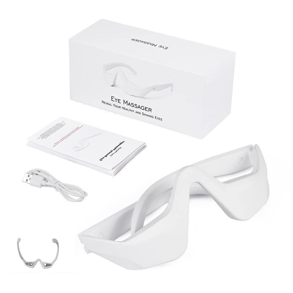 3D Eye Fatigue Relief Massager 3D Glasses Design Dark Circles Lighten Fine Lines Smooth Under Eye Care Beauty Tool