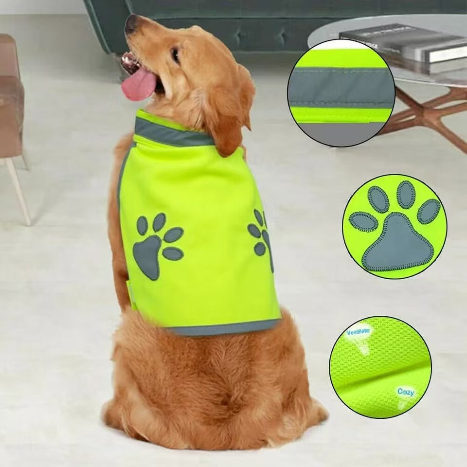 Reflective Dog Safety Vest with Embroidered Design - Zaloora
