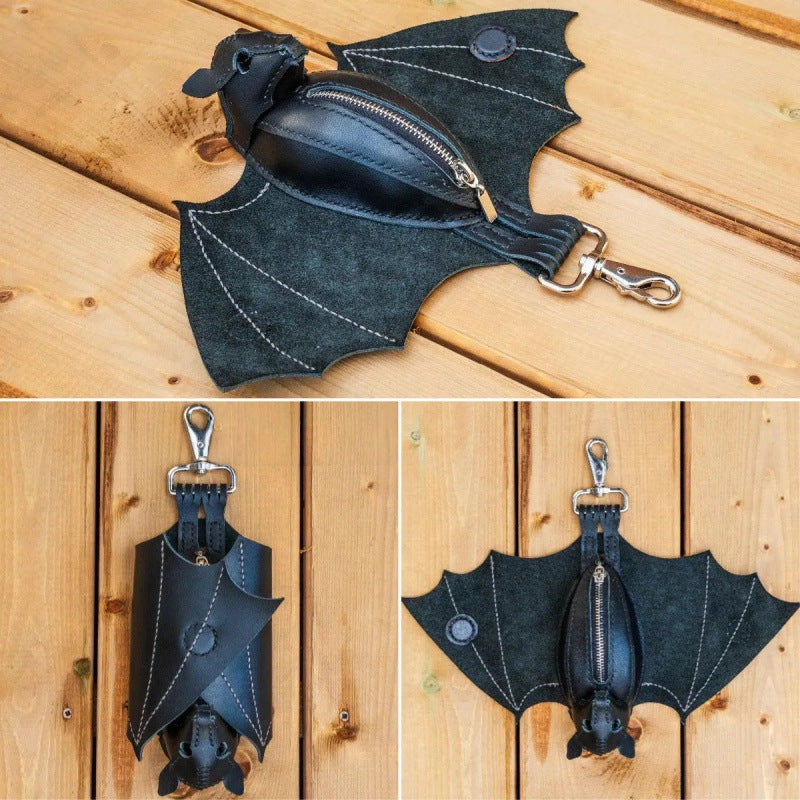 Bat Coin Purse with Foldable Wings (Leather Style) - Zaloora