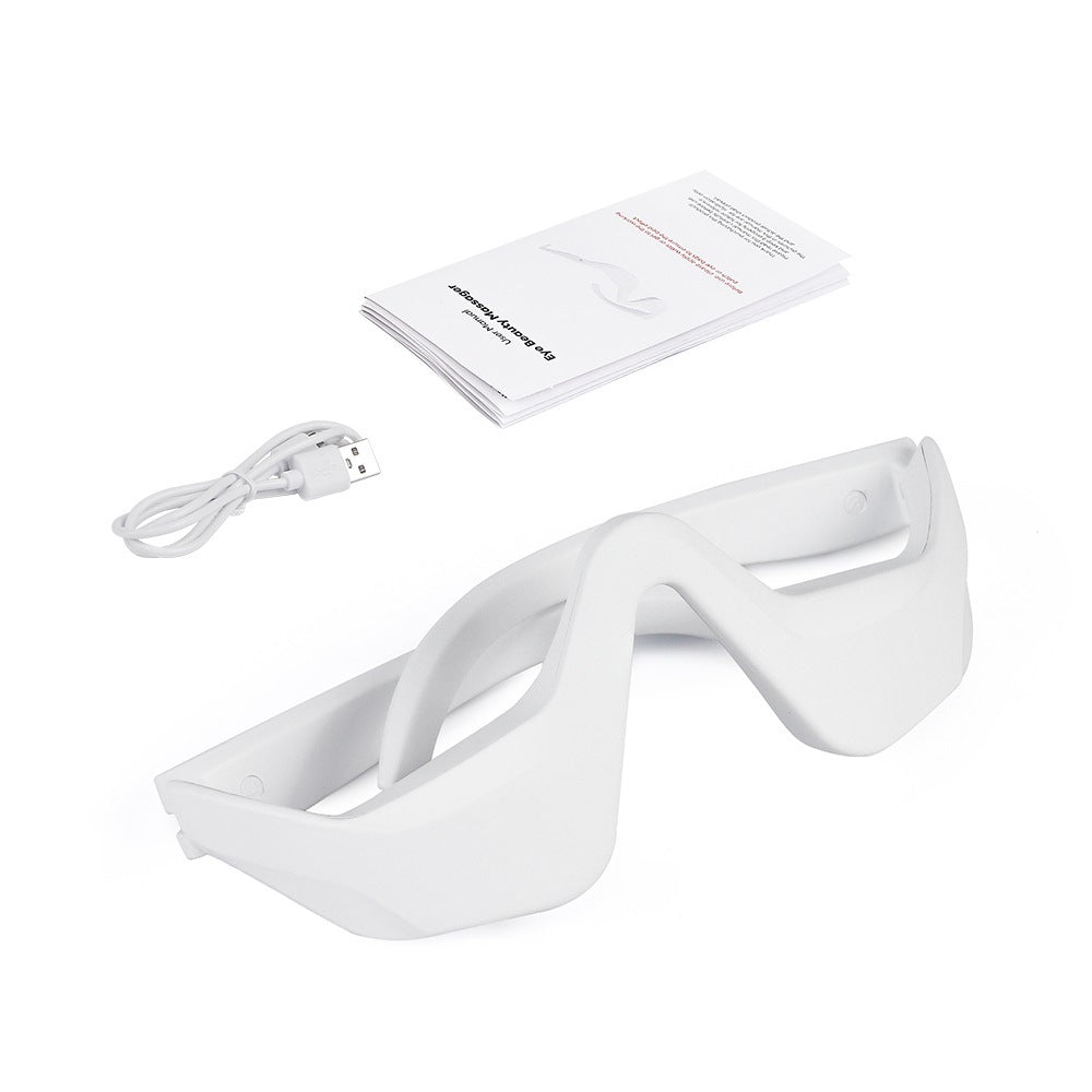 3 in 1 LED Photon Under Eye Beauty Device Red Light Microcurrent Eye Massager Glasses for Eye Bag Eye Fatigue Dark Circles
