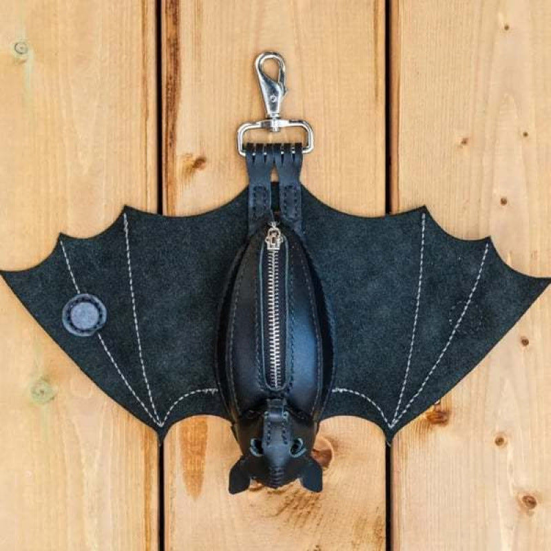 Bat Coin Purse with Foldable Wings (Leather Style) - Zaloora