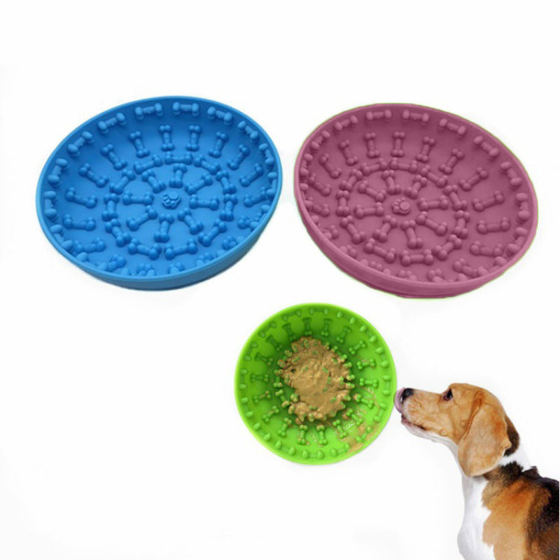 Silicone Pet Slow Feeder Bowl with Suction Base - Zaloora