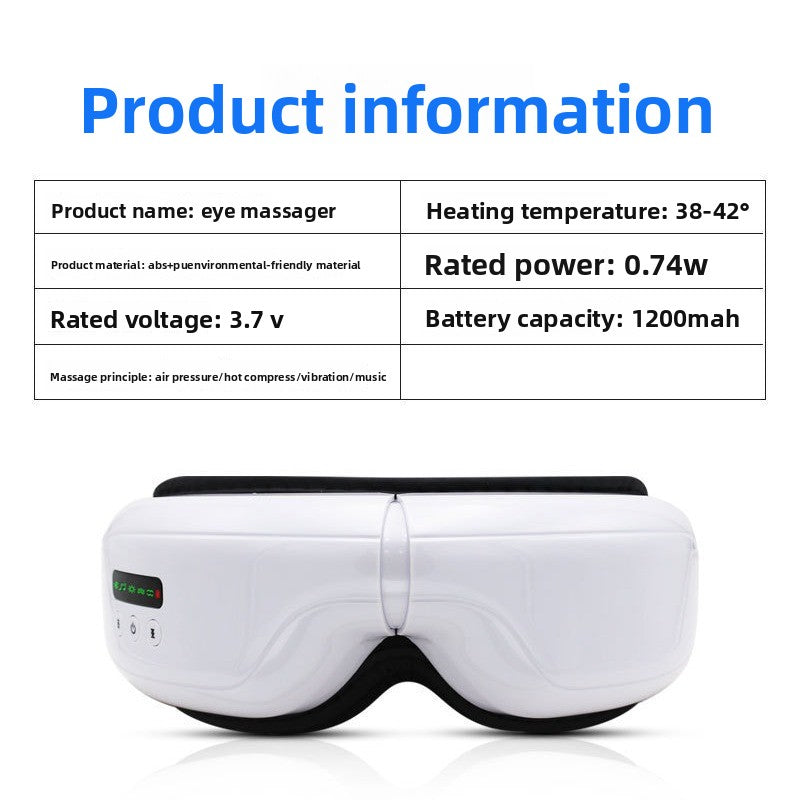 Smart Eye Relaxation Massager With Heating Function Portable Eye Care Gadget For Comfortable Bright Eyes & Stress Relief