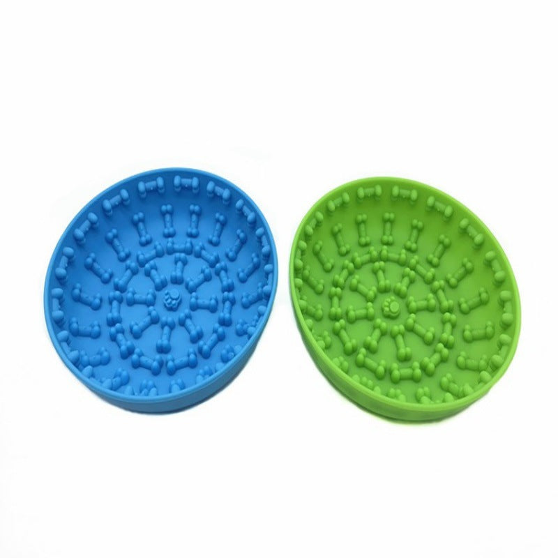 Silicone Pet Slow Feeder Bowl with Suction Base - Zaloora